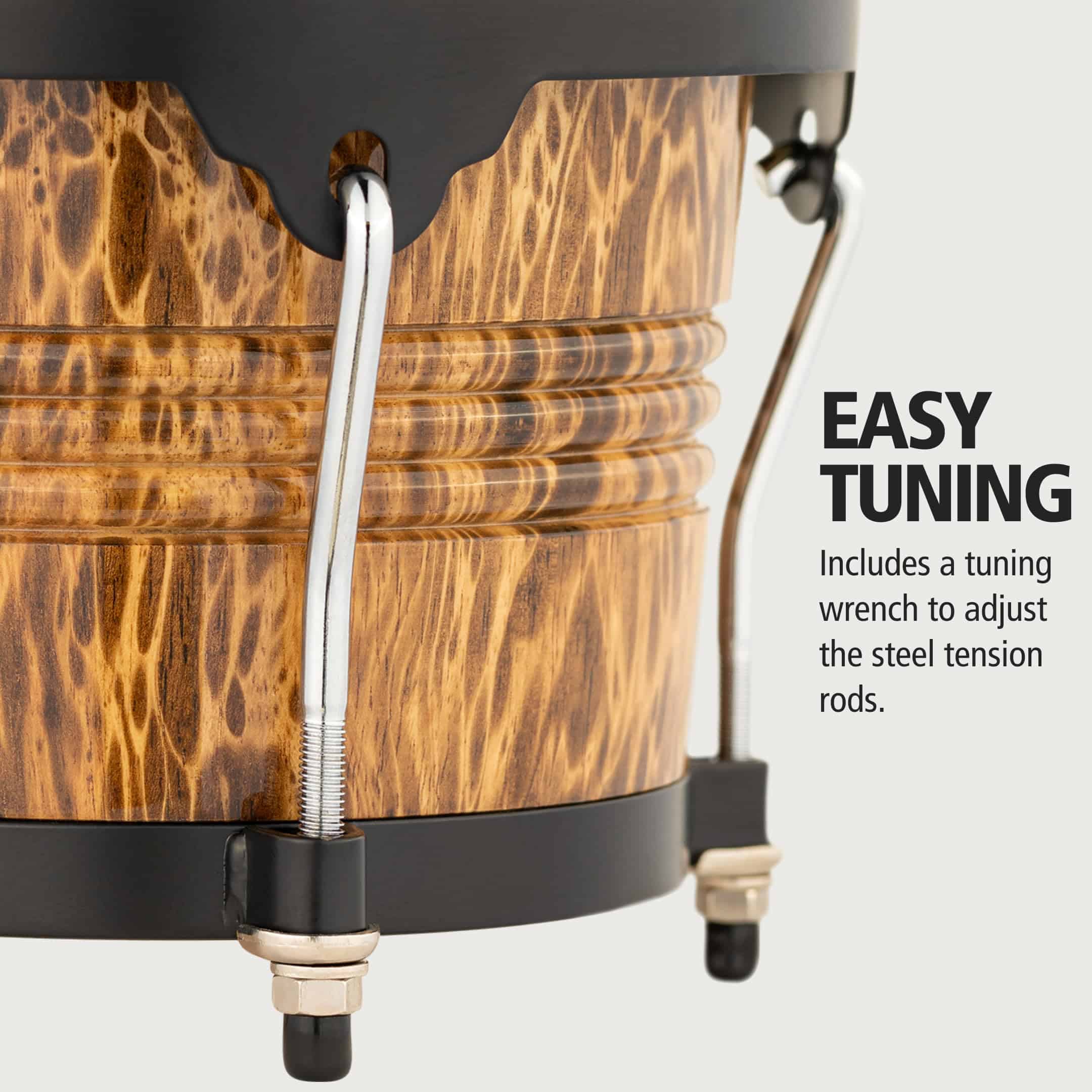 Meinl Percusión Bongós Set de Tambores Manuales 6.75" y 8" - Imagen 5