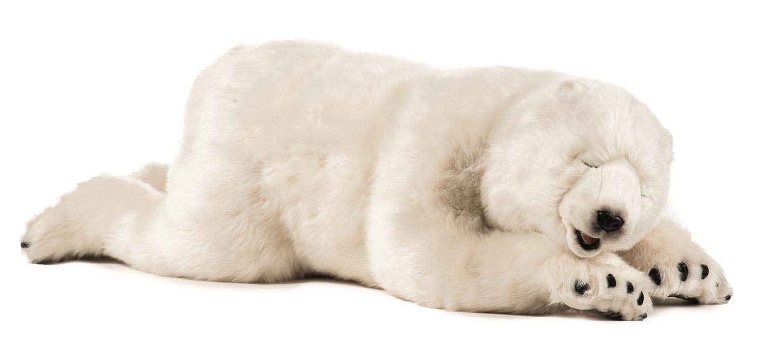 Peluche de Oso Polar Bebé Durmiente Hansa, Grande
