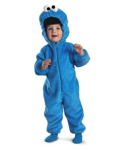 Disfraz de lujo de Cookie Monster de dos caras de peluche -
