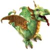 Títere de mano Folkmanis Wyvern Dragon, Verde, Blanco