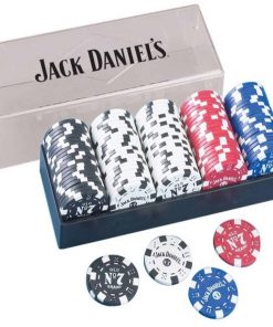 Set de fichas de póquer de arcilla Jack Daniels, 100 piezas