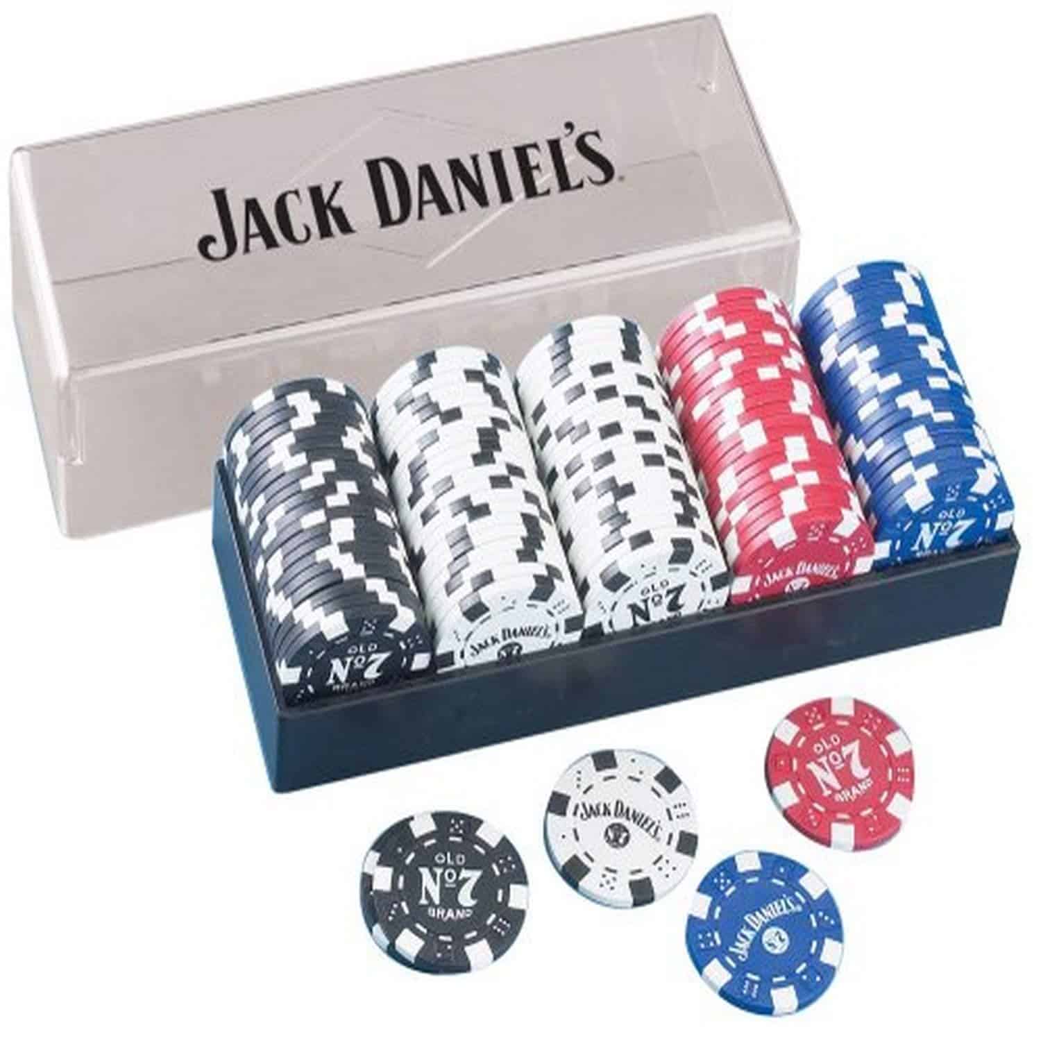Set de fichas de póquer de arcilla Jack Daniels, 100 piezas