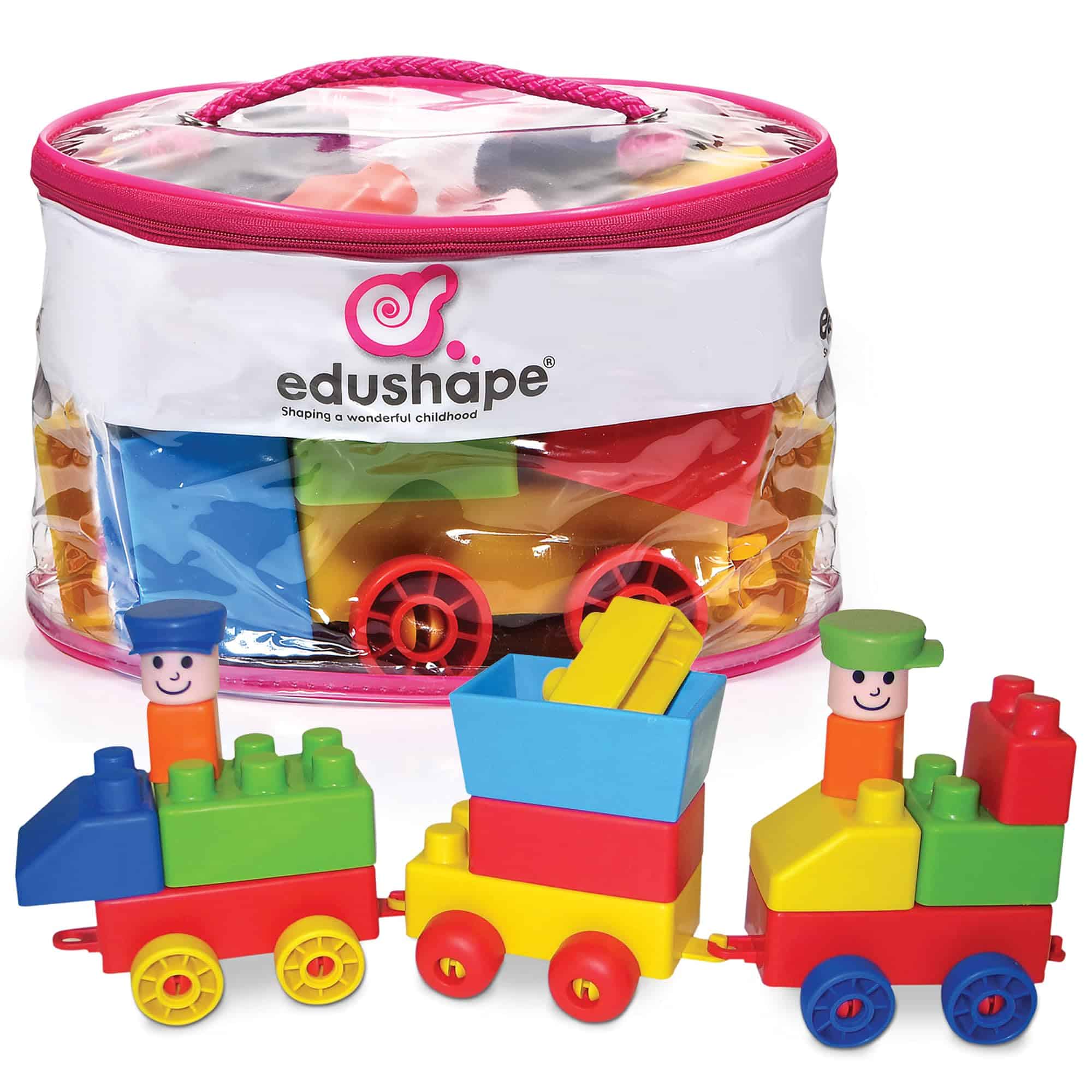 Bloques suaves con temática de tren de Edushape para niños