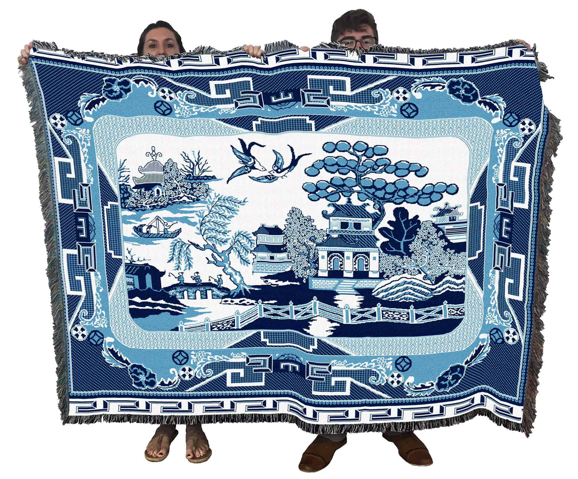 Manta Blue Willow de Pure Country Weavers - Tapiz de Regalo