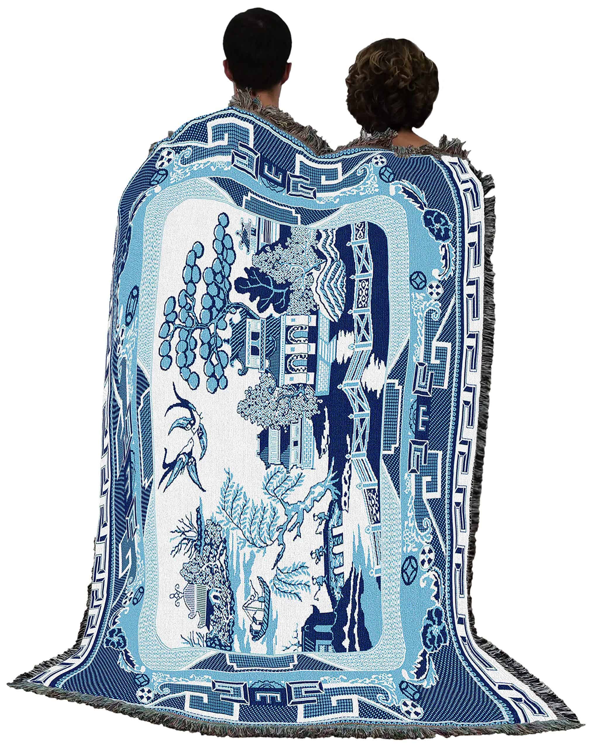 Manta Blue Willow de Pure Country Weavers - Tapiz de Regalo - Imagen 4