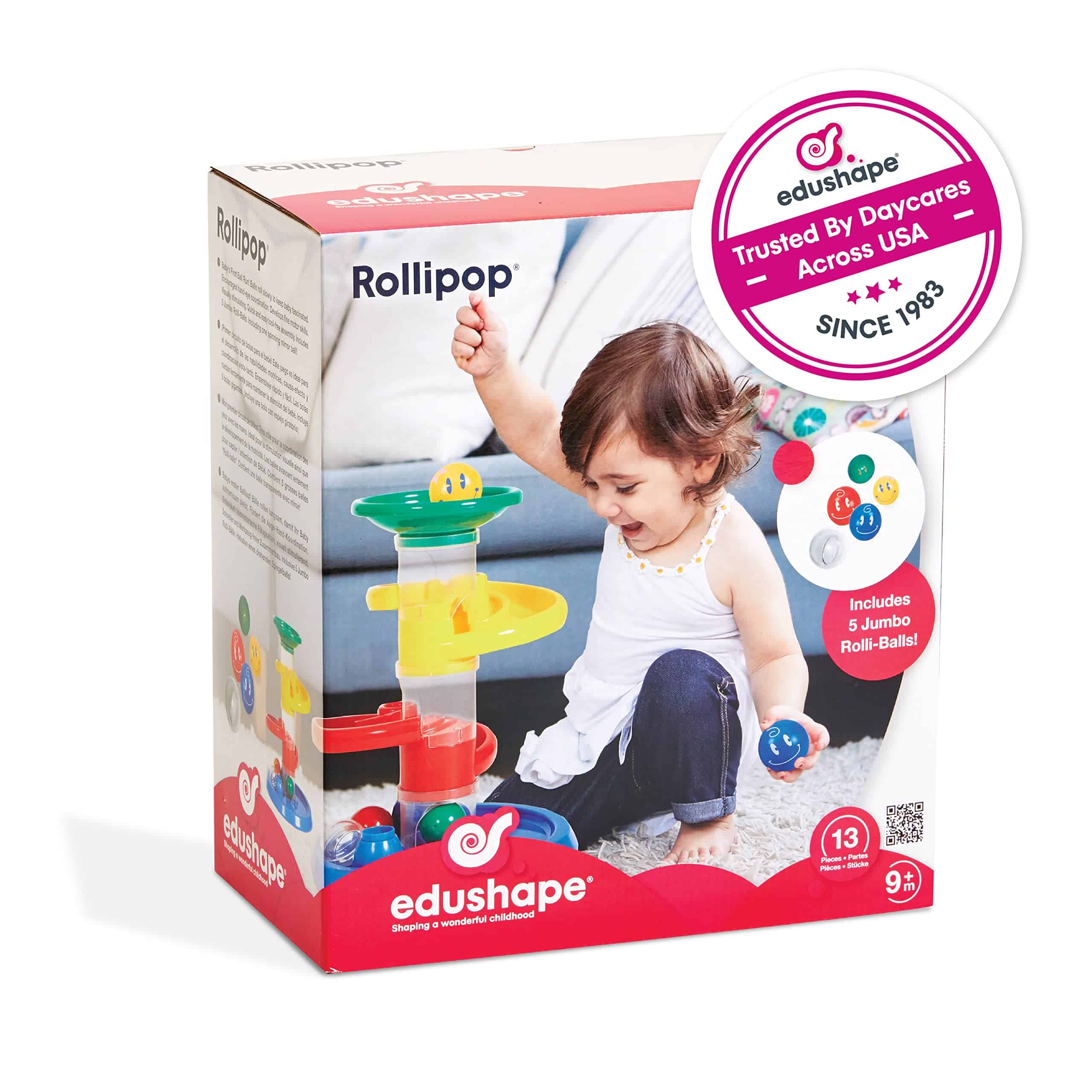 Edushape Rollipop Starter Marble Run STEM Baby Toy - Torre - Imagen 3