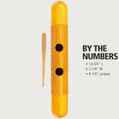 Meinl Percussion Wood Guiro con Raspador y Orificios de - Imagen 6