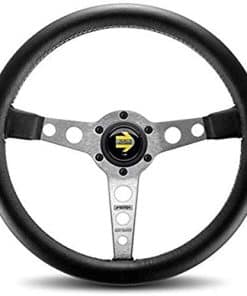 Volante MOMO Motorsport Prototipo Negro Agarre de Cuero