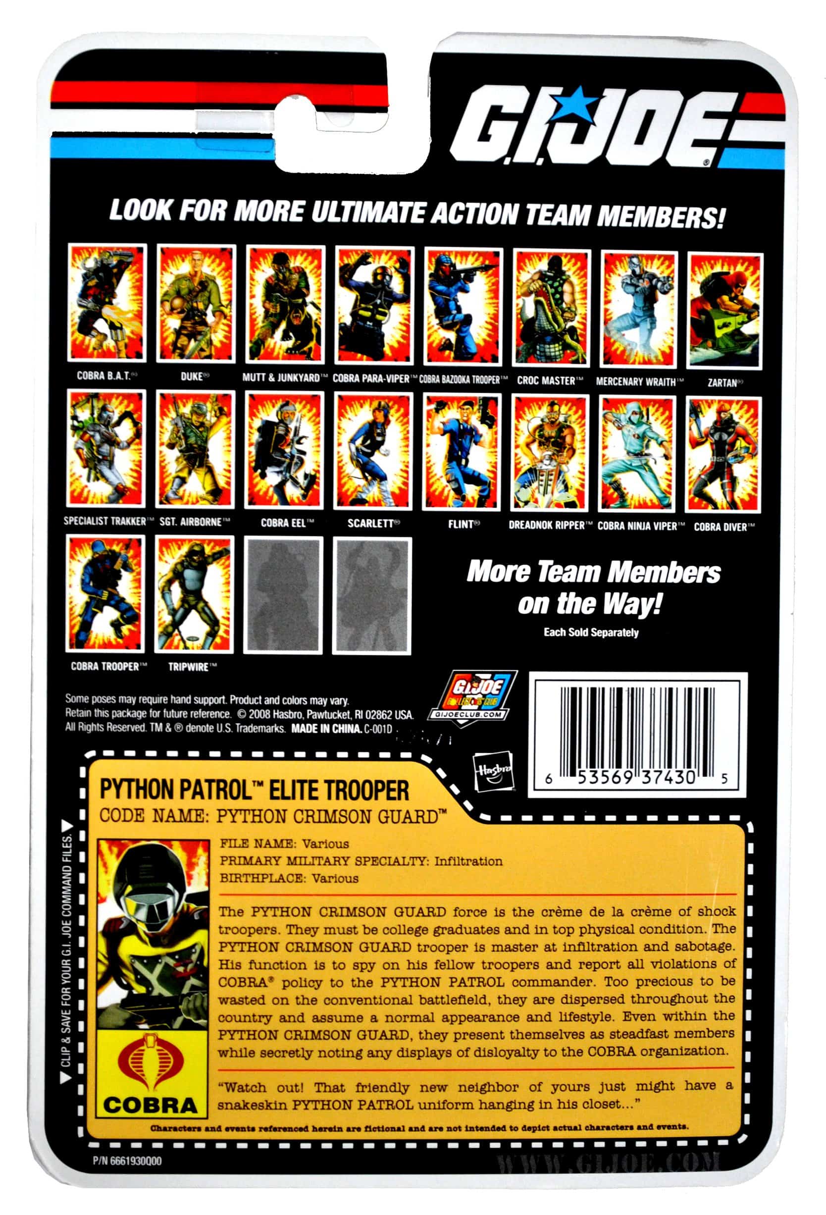 Figura de Acción de GI Joe 25 Aniversario Python Crimson - Imagen 3