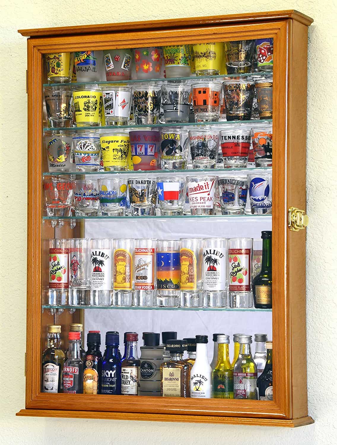 Gabinete exhibidor para vasos de chupito con grandes - Imagen 3