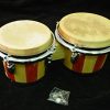 SET DE BONGÓS 7 y 8 pulgadas EN MADERA CLARA NATURAL -