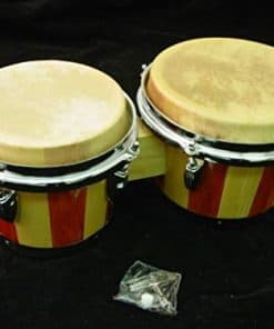 SET DE BONGÓS 7 y 8 pulgadas EN MADERA CLARA NATURAL -