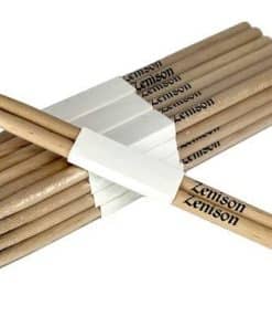 12 PARES - 2B BAQUETAS DE MAPLE CON PUNTA DE MADERA NATURAL