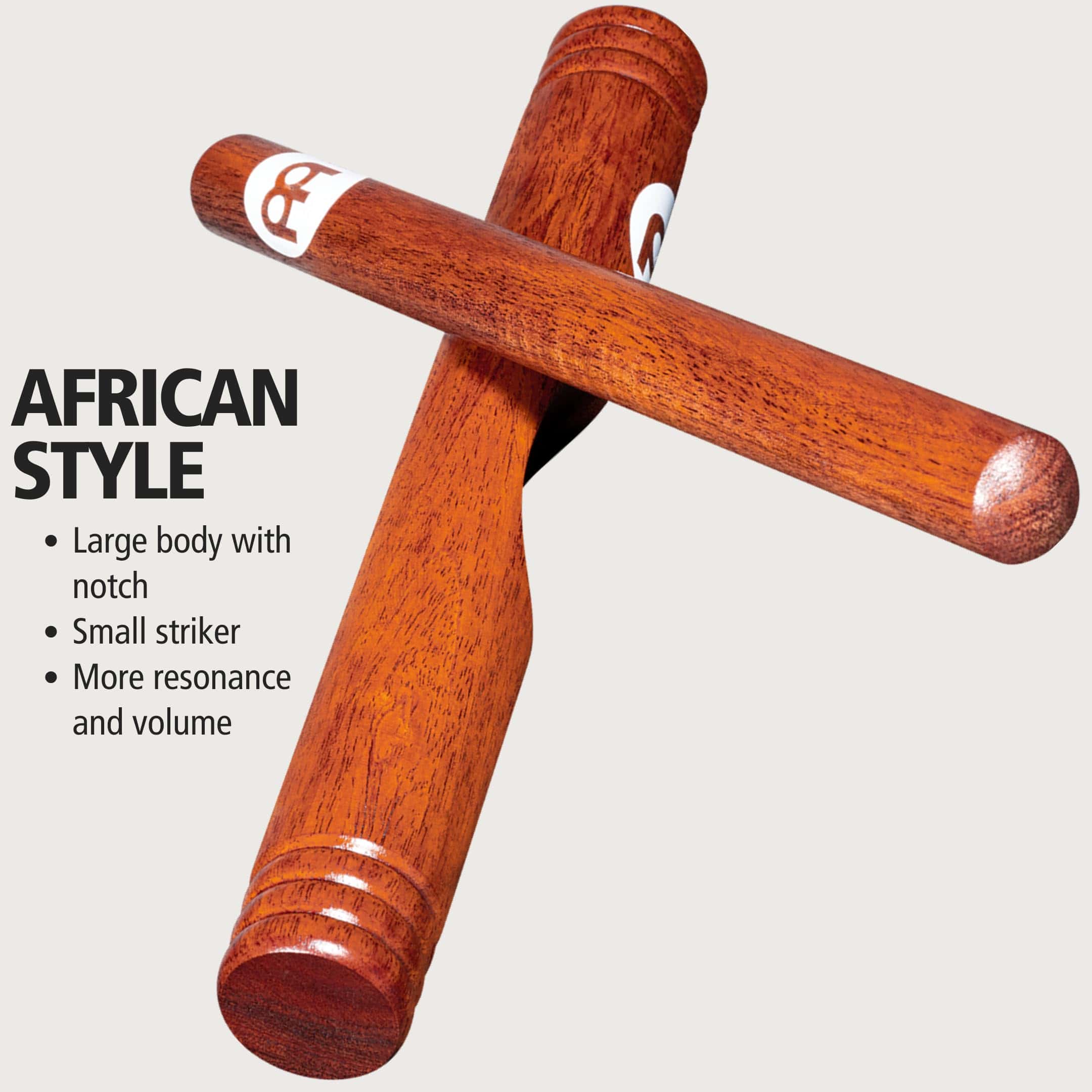 Meinl Percussion CL2RW African Redwood Claves - Imagen 4