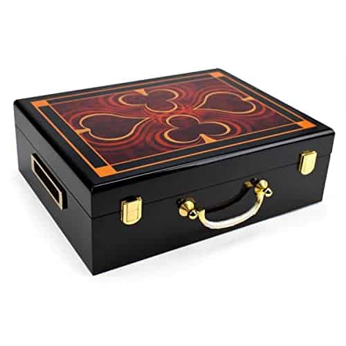 Estuche de Madera para Fichas de Póker Brybelly, Diseño de