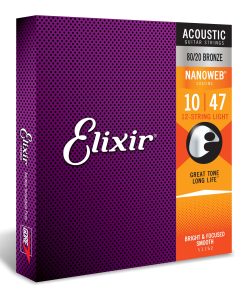 Cuerdas de Guitarra Acústica Elixir, Bronce 80/20 con