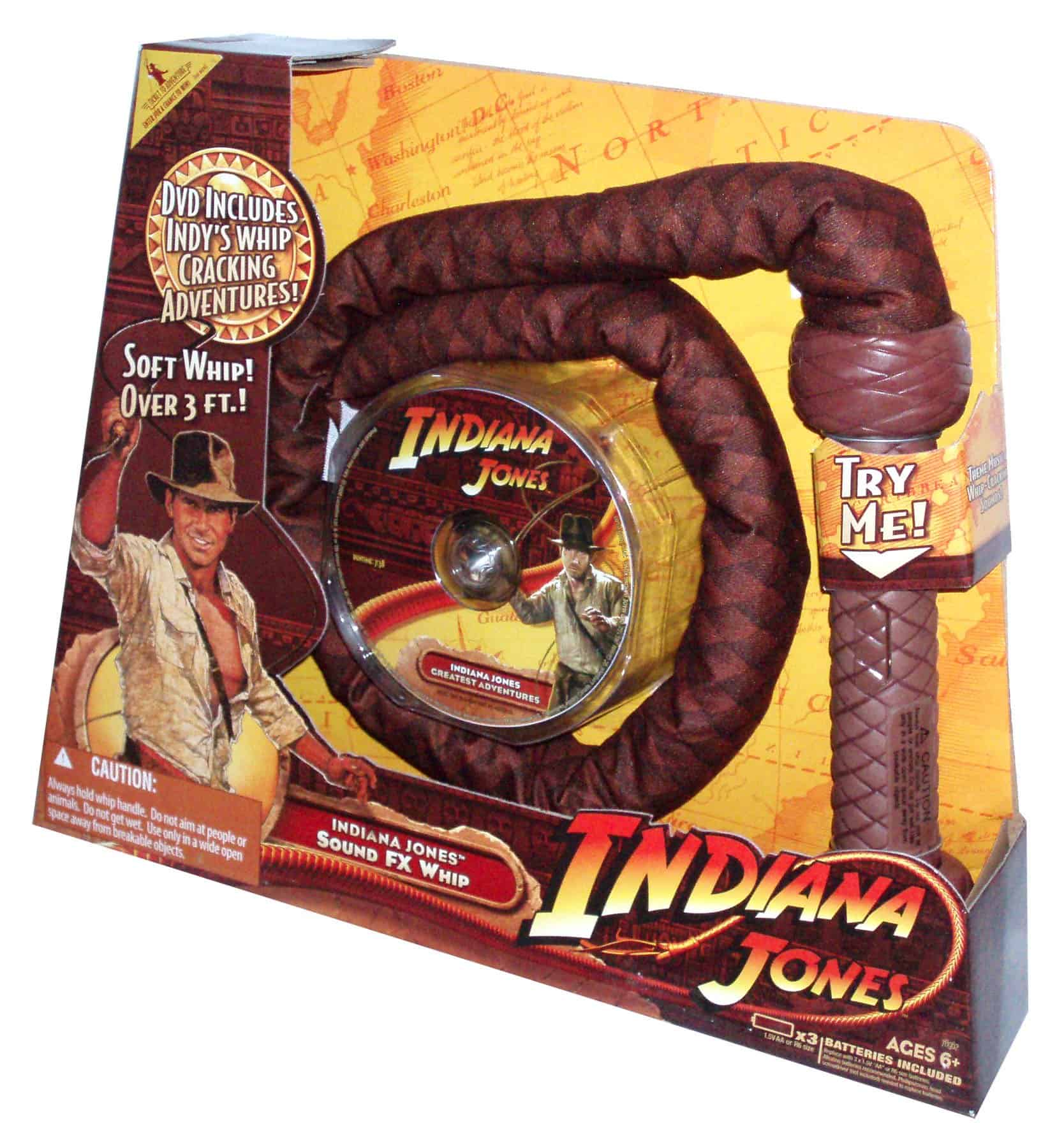 Látigo suave de 3 pies de Indiana Jones con efectos de