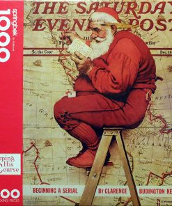 Norman Rockwell - Mapeando Su Curso - Santa Claus -
