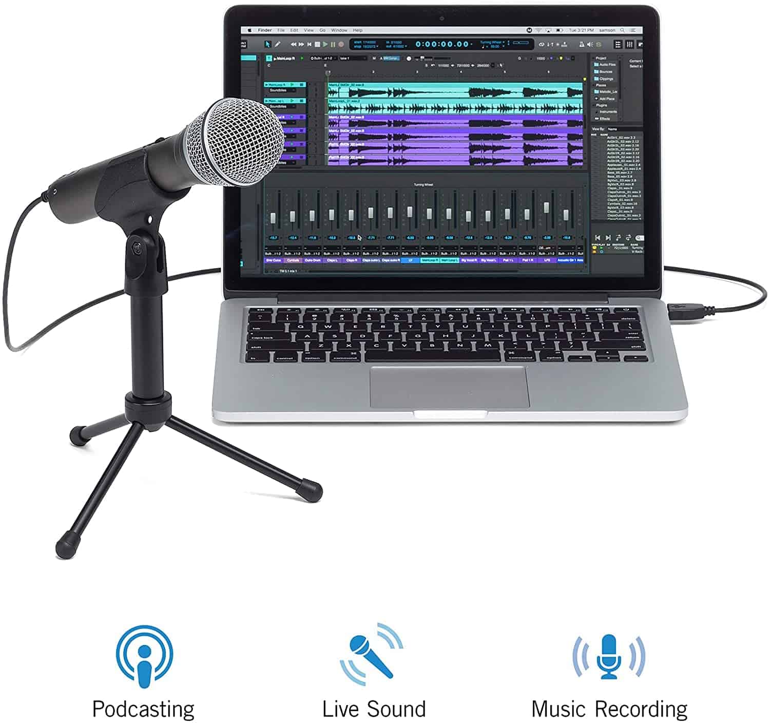 Pack de grabación y podcasting con micrófono dinámico - Imagen 3