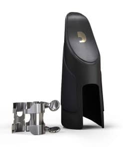 Ligadura y tapa D'Addario para clarinete Bb, plateada
