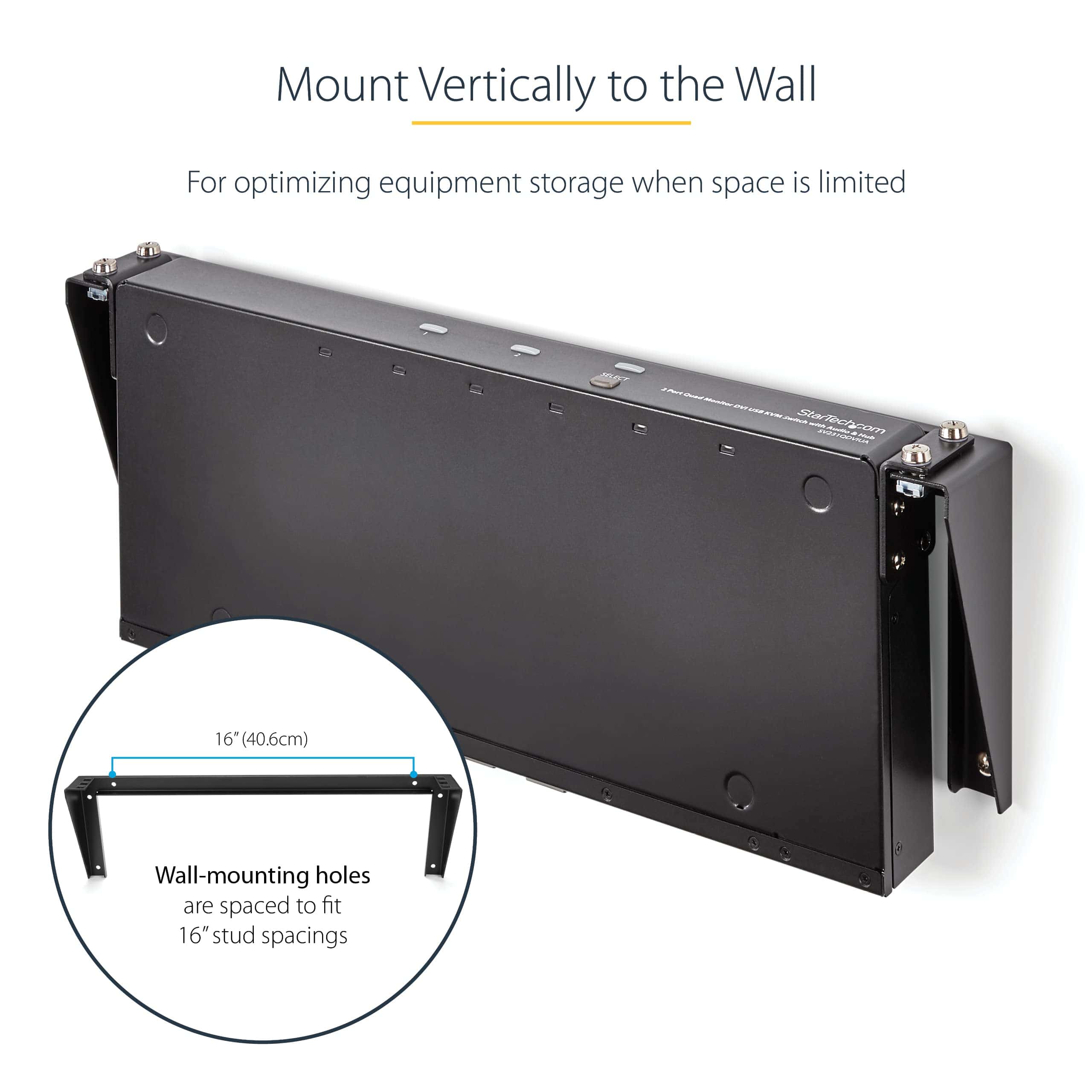 Soporte de Montaje en Pared de 1U StarTech.com - 19 in - - Imagen 5