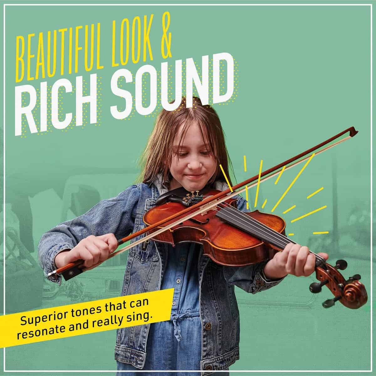 Violín Mendini By Cecilio - MV500+92D - Tamaño 4/4 (Tamaño - Imagen 10