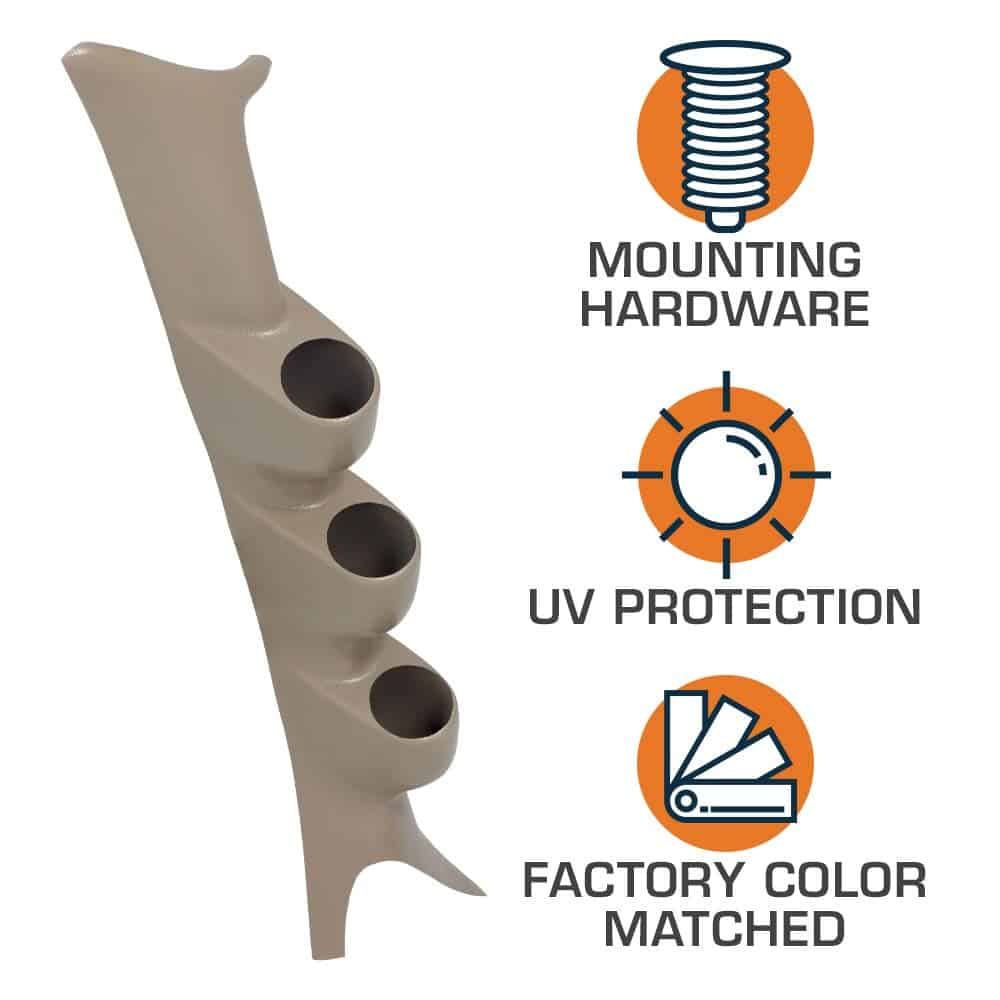 Pod de Tres Soportes de Calibre GlowShift Tan Compatible - Imagen 4