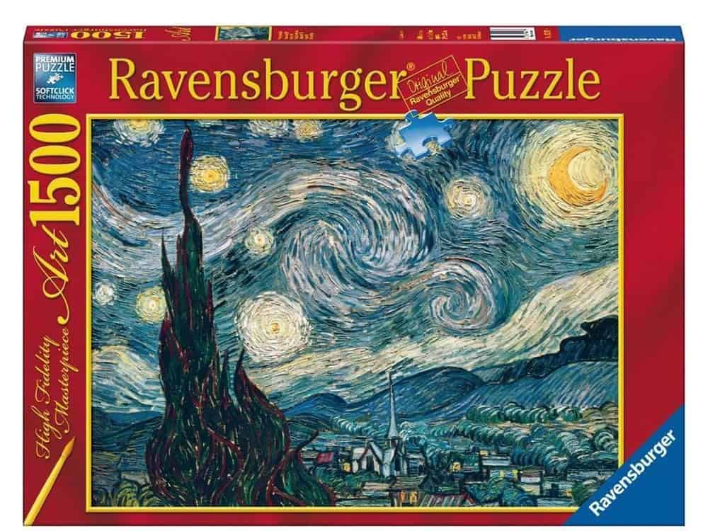 Rompecabezas Ravensburger de 1500 piezas de Van Gogh: Noche
