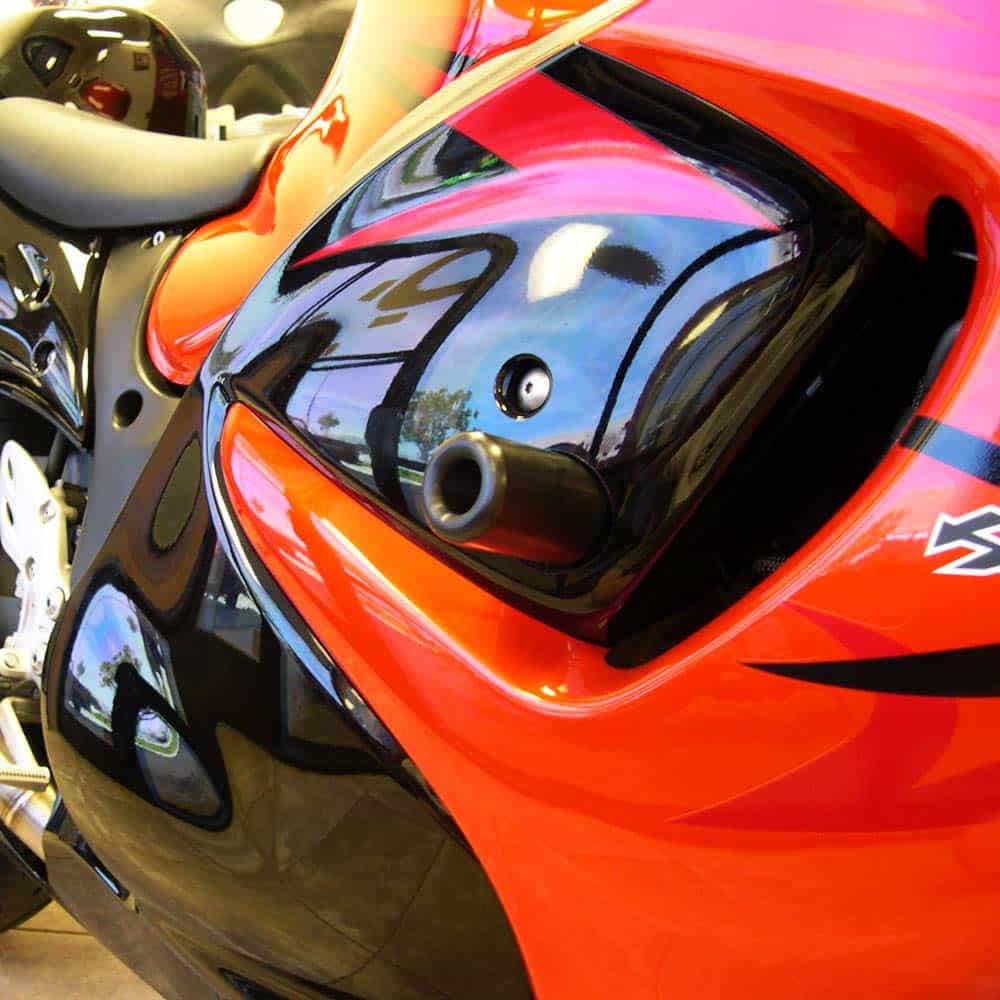 Slider de marco negro Shogun USA Made Suzuki Hayabusa Busa - Imagen 3