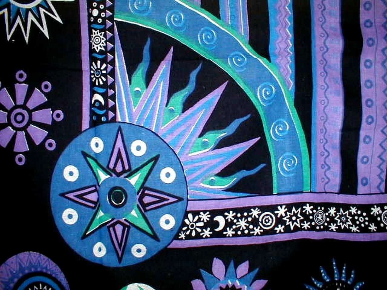 India Arts Celestial Tapiz Cubrecama de algodón para cama - Imagen 3