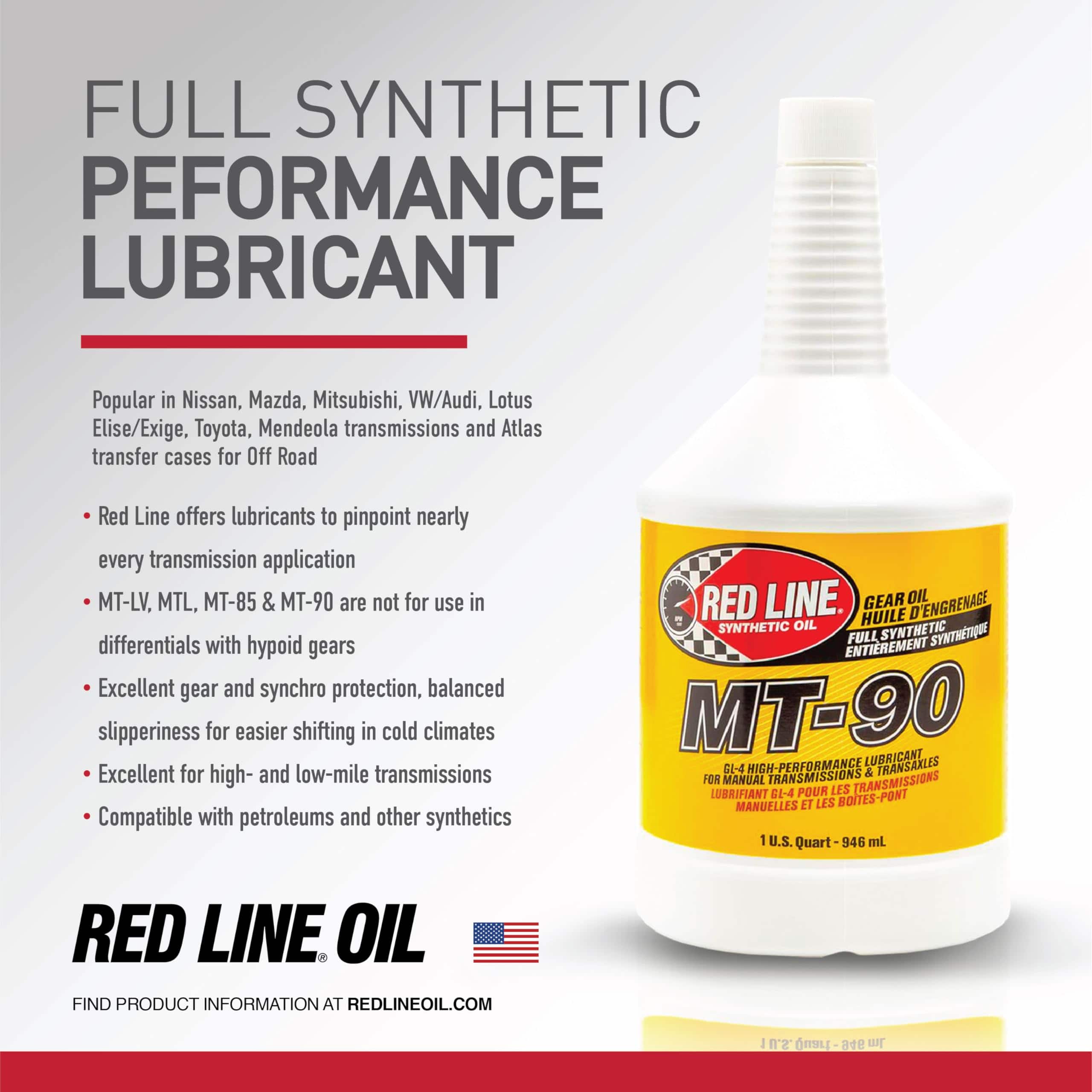 Red Line (50305) MT-90 75W-90 GL-4 Lubricante de - Imagen 4