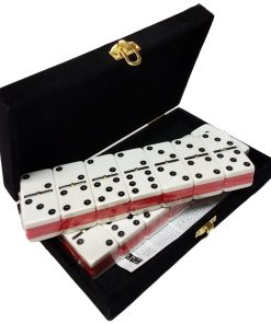 Dominó Marion Doble 6 Rojo & Blanco Dos Tonos Jumbo Tamaño