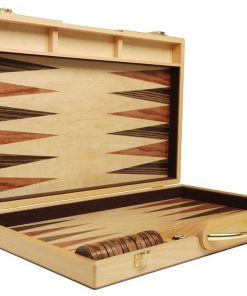 Juego de Backgammon Clásico de Madera de 18" - Burlwood
