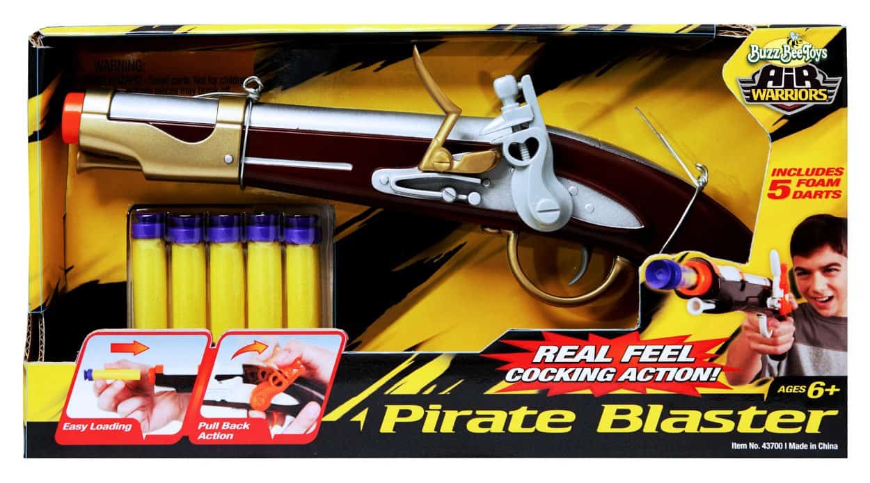 Lanzador de Dardos de Espuma Pirata BuzzBee Flintlock