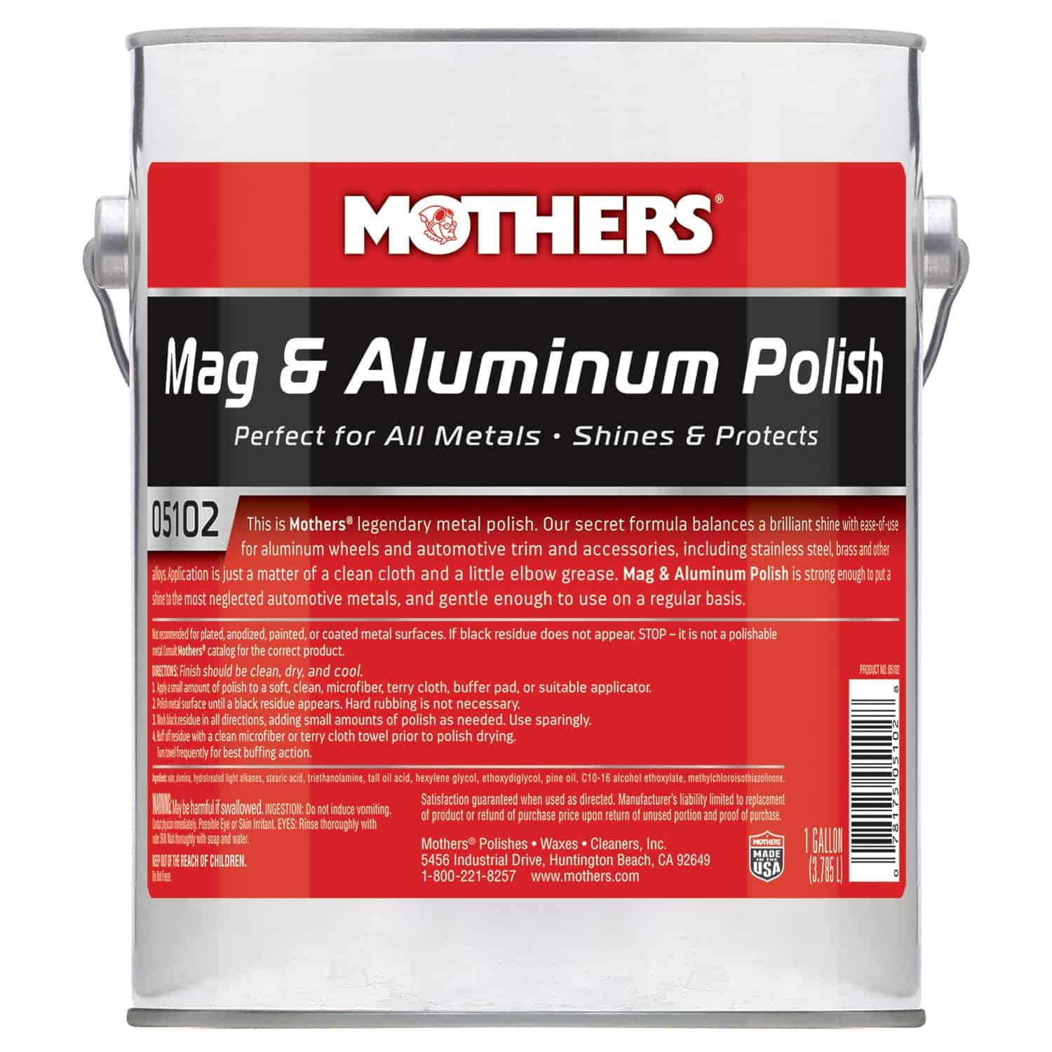 MOTHERS 05102 Pulidor de Aluminio y Magnesio - 1 Galón