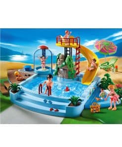 Playmobil - 4858 - Set de Construcción - Piscina con Tobogán