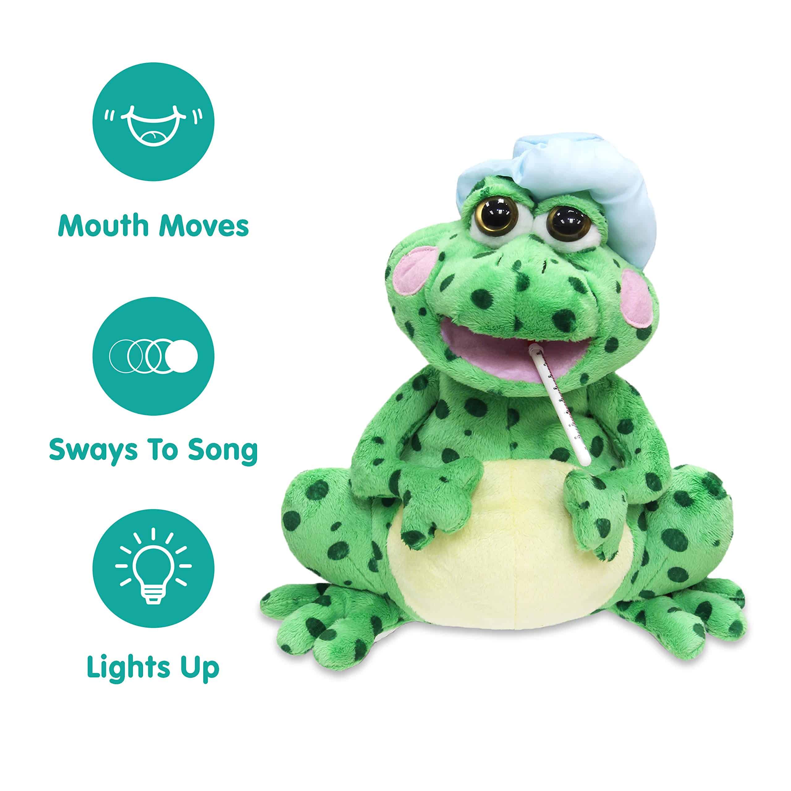 Fever Frog 12" Muñeco de Peluche Cantante Animado con - Imagen 3
