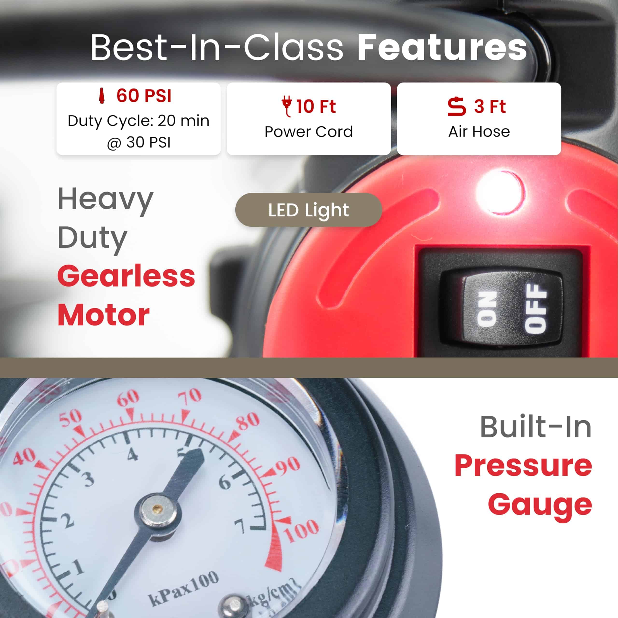 Inflador de llantas VIAIR 85P - 00085 portátil para coche, - Imagen 4