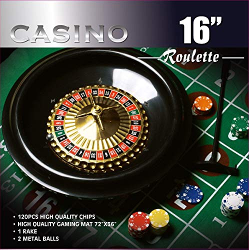 Juego de Ruleta DA VINCI de 16 pulgadas con 120 fichas de