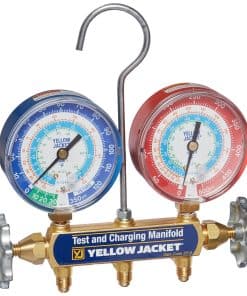 Manifold Yellow Jacket 42005 con manómetros codificados por