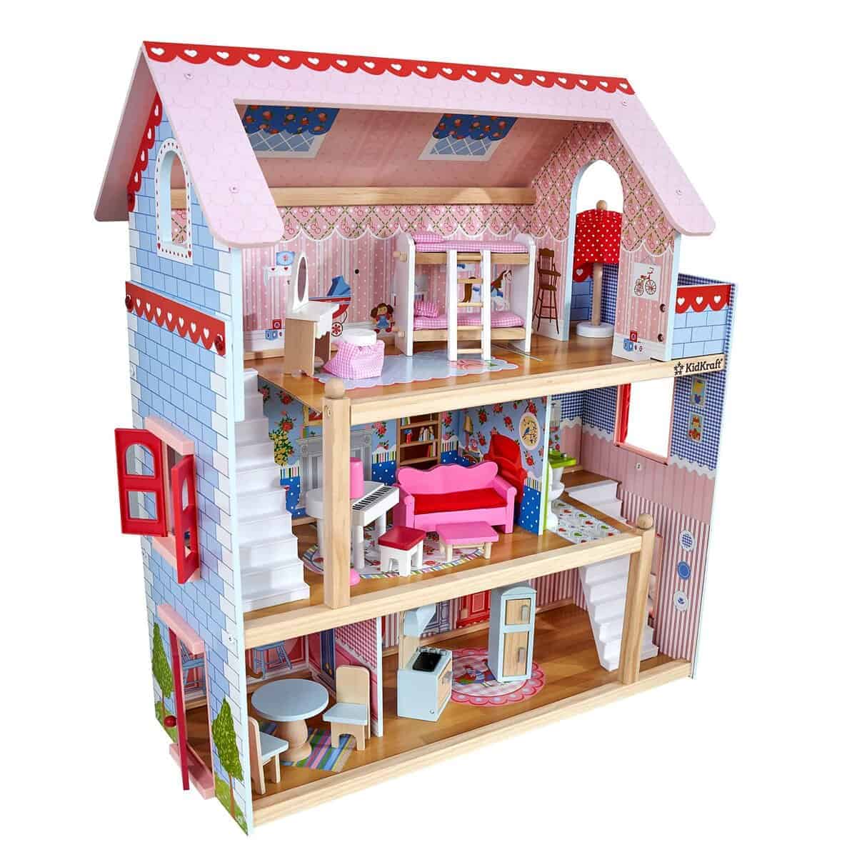 Casa de Muñecas de Madera KidKraft Chelsea con 16