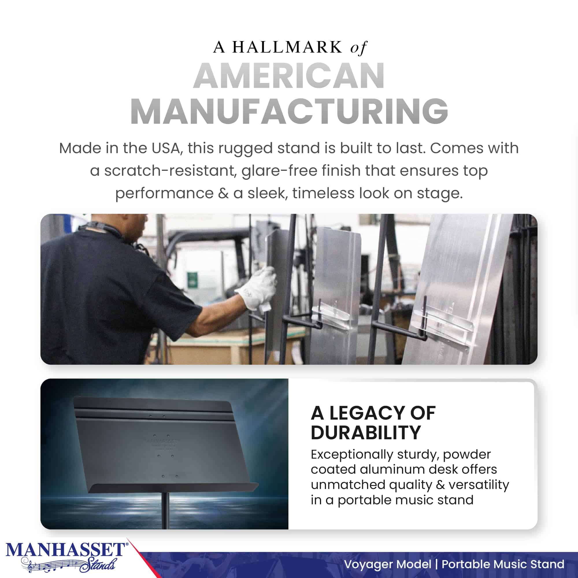 Estante de música portátil Manhasset Voyager para - Imagen 6