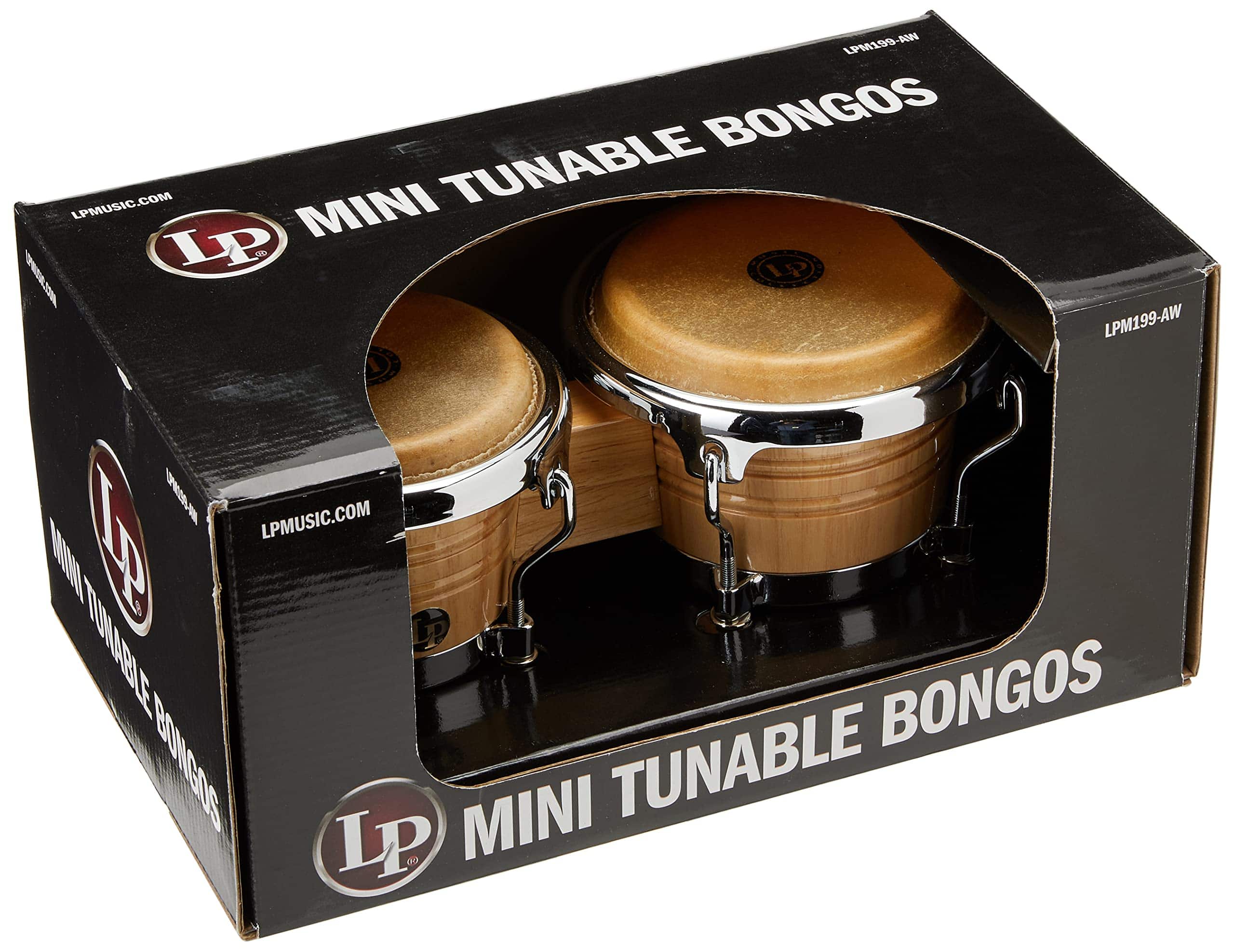 Mini Bongos de Madera Natural Afinables LPM199-AW LPMC - Imagen 5