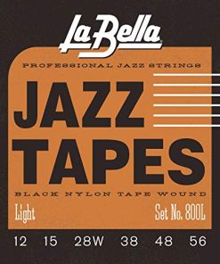 Cuerdas La Bella 800L Jazz - Nylon negro herida - Juego de
