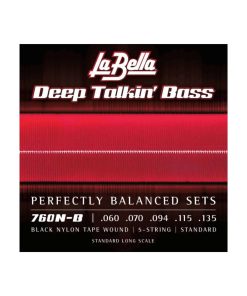 La Bella 760N-B Cuerdas de Bajo de Nylon Negro con