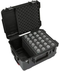 Estuche inyectado SKB con espuma para (24) micrófonos con