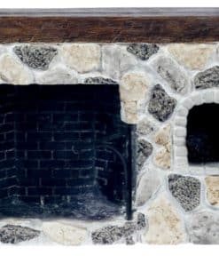 Chimenea de Piedra de Campo en Miniatura para Casa de