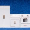 Set de Cocina Tradicional Blanca en Miniatura de 3 Piezas