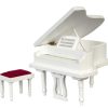 Piano en Miniatura Escala 1:12 Blanco con Banqueta #T5213