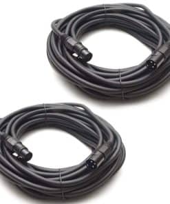 Seismic Audio - Juego de 2 (2) Cables de micrófono XLR de